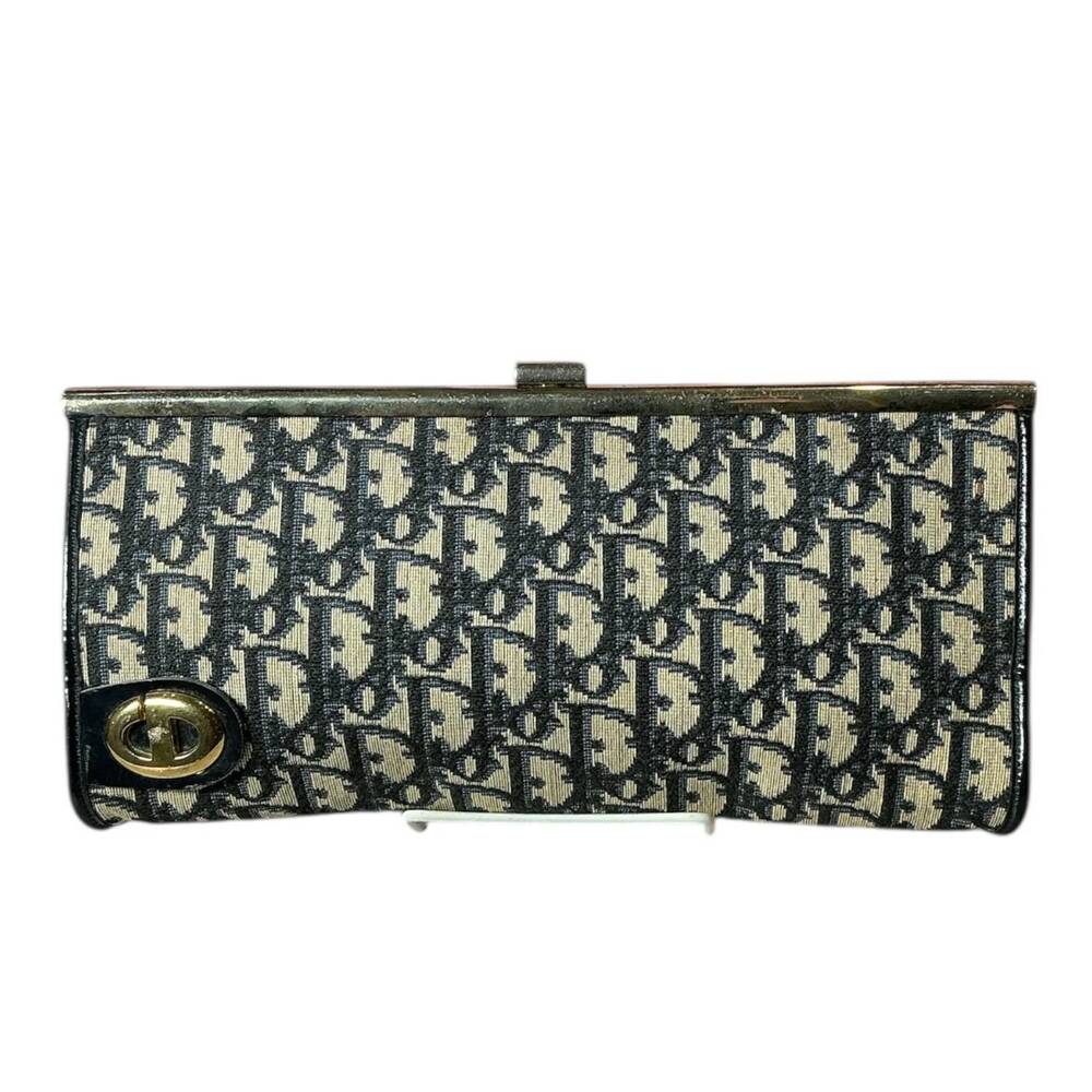 NEW CHRISTIAN DIOR women's vintage 1970s frame kisslock trotter leather clutch i